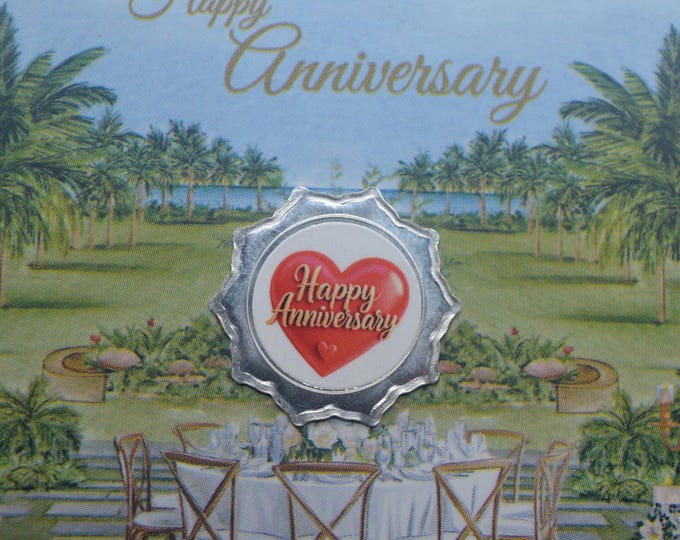 999 Fine Silver Happy Anniversary Coin | Pure Silver Anniversary Gift Coin | Wedding Anniversary Keepsake | Romantic Couple Gift