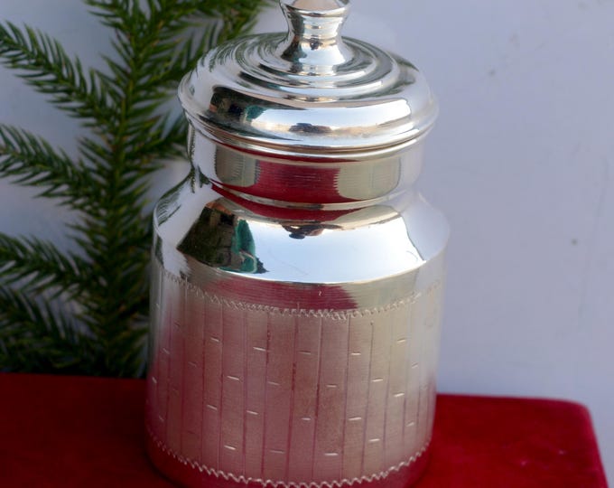 925 Sterling Silver Milk Ghee Oil Canister, Lidded Silver Jar for Kitchen & Pooja, 60–65g or 120–150g, Traditional Indian Gift