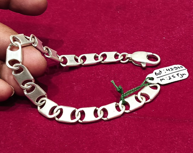 Handmade Sterling Silver Bracelet for Men: Unisex Designer Jewelry
