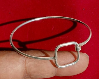 Brazalete de plata de ley 925: Pulsera de diseño de plata maciza