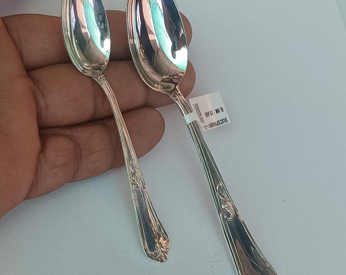 925 Sterling Silver Baby Feeding Spoon, Handmade Indian Silver Spoon, Newborn Baby Shower Annaprashan Gift, Pooja Keepsake