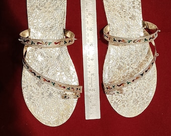 Real silver slippers hot sale