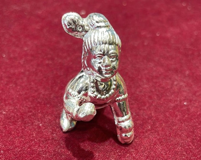 925 Sterling Silver Laddu Gopal Hollow Idol/Statue for Home Decoration Mandir