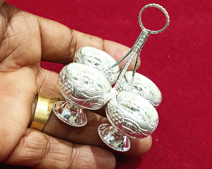 925 Sterling Silver Kamandal Deepak: New Design Puja Vessel