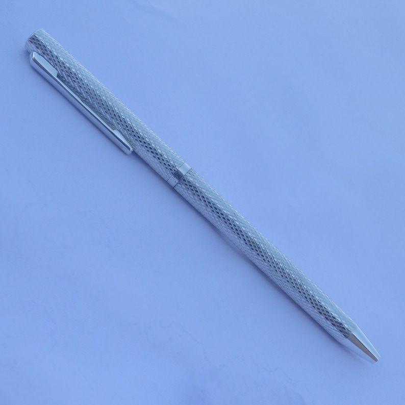 Luxury Handmade 999 Fine Silver Ballpoint Pen, BIS Hallmarked Pure Silver Pen, Executive Gift, Father's Day Gift