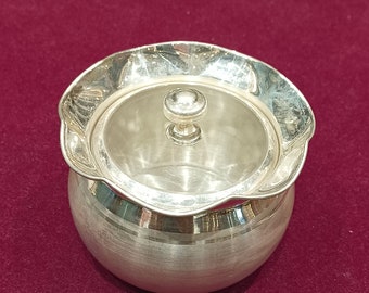 Pure Silver Sop Elaichi Box: 92.5 Bis Hallmarked Candy Dish