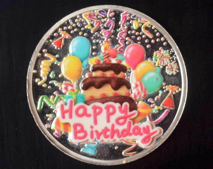 Happy Birthday 999 Pure Silver Coin 10g | Hallmarked Fine Silver Collectible | Birthday Gift for Loved Ones | Celebration Keepsake Coin