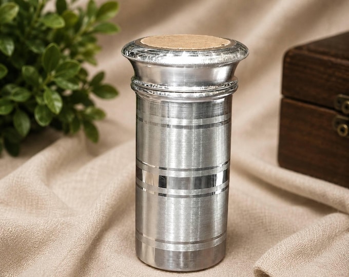 Pure Silver Kumkum Box | 92.5 BIS Hallmarked Sindoor Dani | Sterling Silver Pooja Dabbi | Silver Roli Container | Wedding Gift | Home Mandir