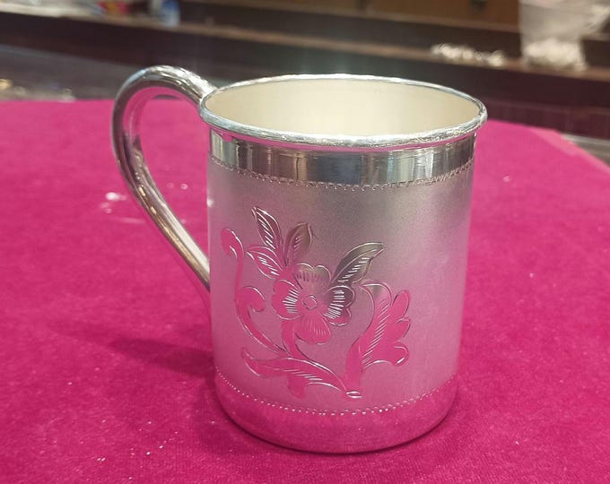 925 Sterling Silver Mug | Pure Silver Cup for Kids & Adults | 92.5 Hallmarked Silver Drinkware | Baby Gift | Luxury Silver Gifting