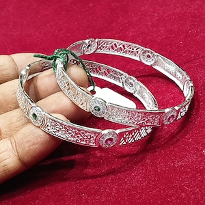 925 Sterling Silver Bangle, Silver Bracelets, Silver Bangle for girlfriend, Silver Bangle for women, Silver return gift.