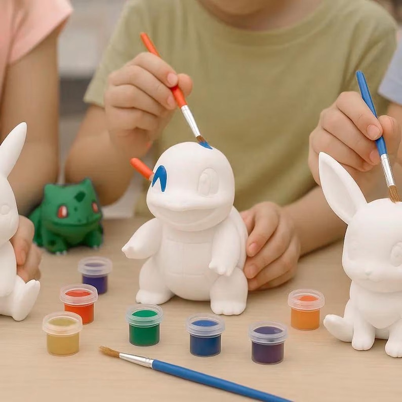 Statuette Pokémon da dipingere della serie PaintPalz® – Scegli il tuo personaggio, oltre 50 disponibili / Attività per feste di compleanno / A base vegetale immagine 3