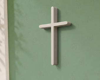 Faith Series® Afgerond muurkruis – Minimalistisch christelijk muurdecor | Doop · Bevestiging · Doop | Australisch gemaakt