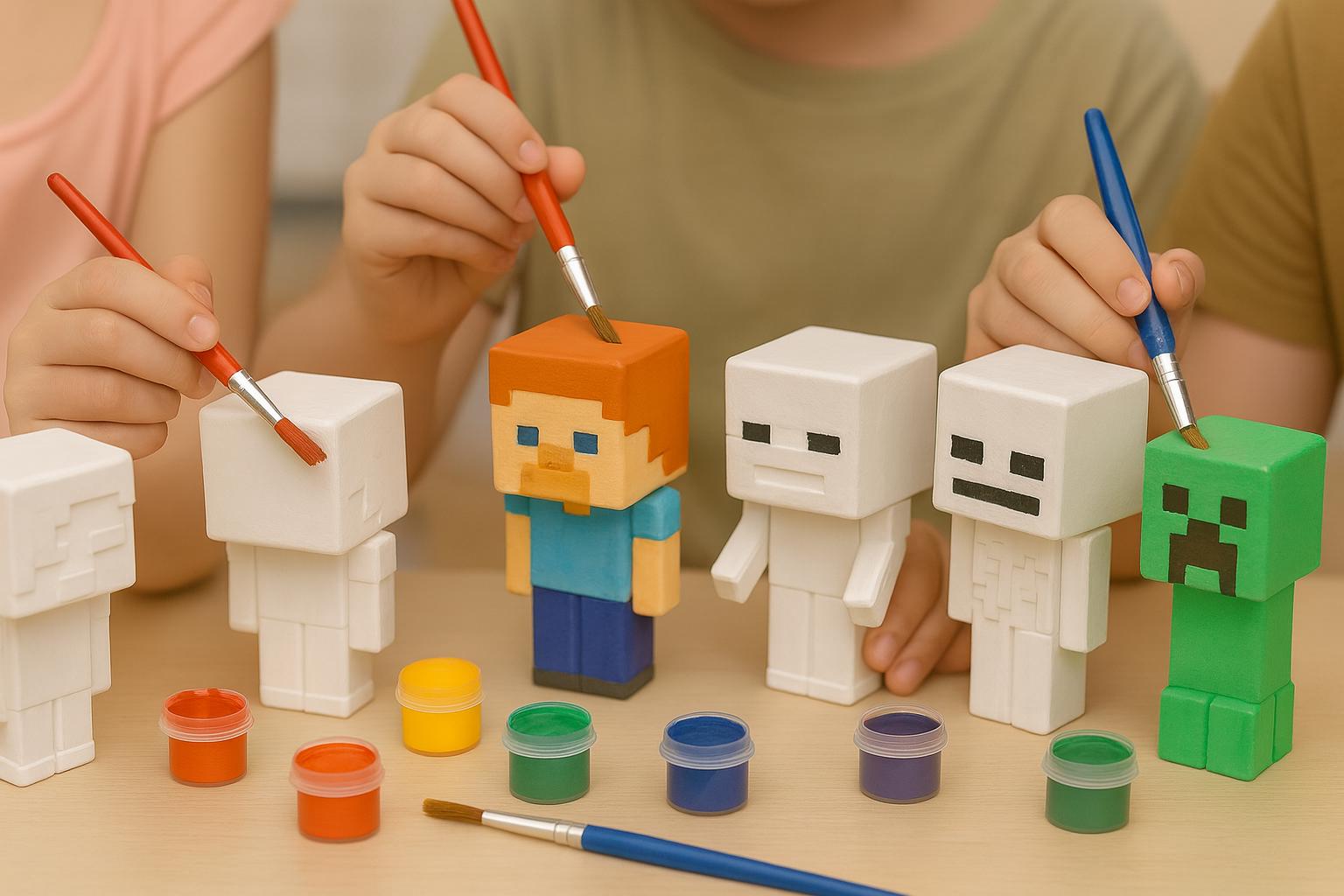 Paintpalz Series® Paintable Minecraft Figurines – Choose Your Character ...