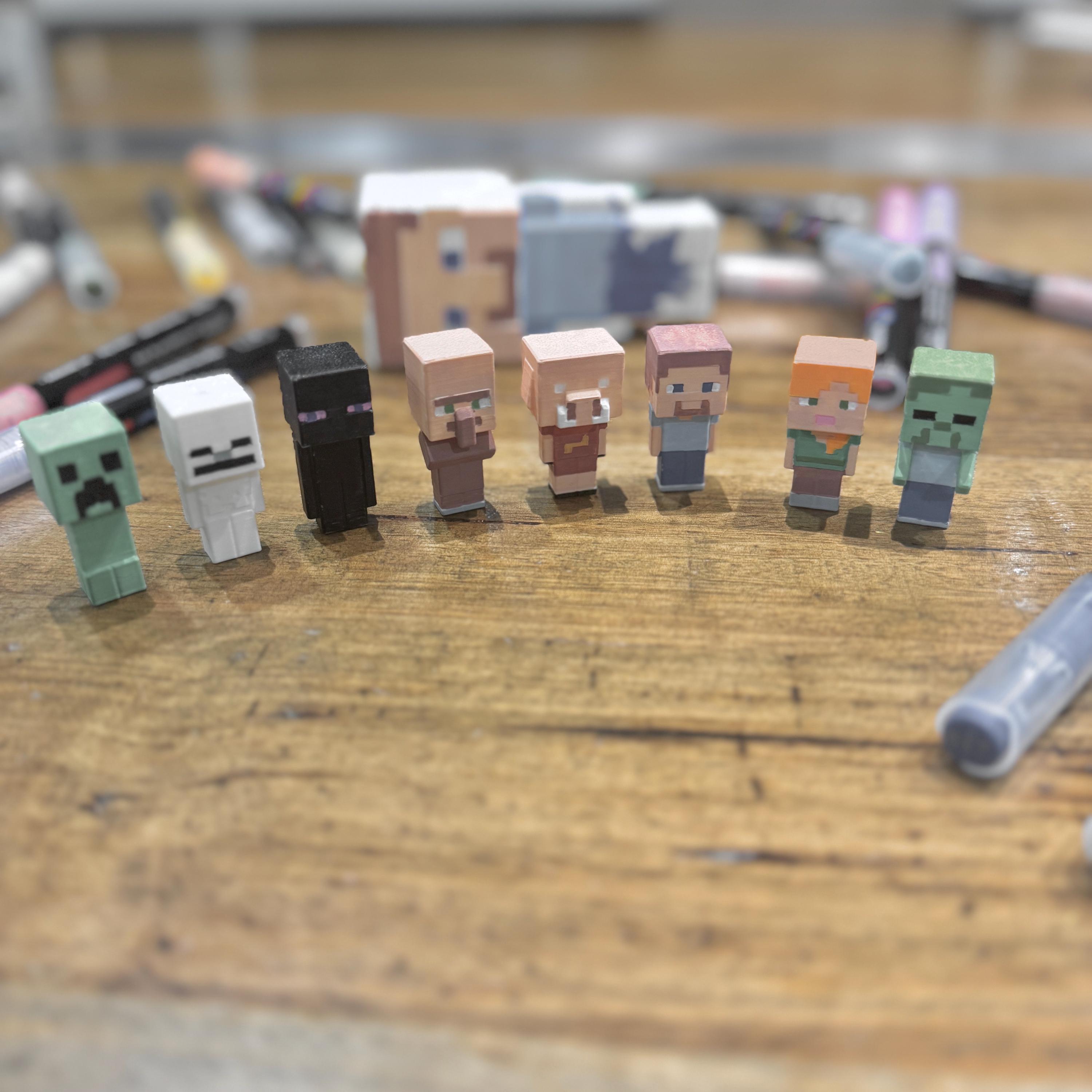 Paintpalz Series® Paintable Minecraft Figurines – Choose Your Character ...