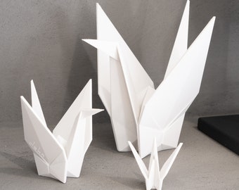 Origami Series® Brolga Australian Crane 3-Piece Set - Sculpture Home Decor