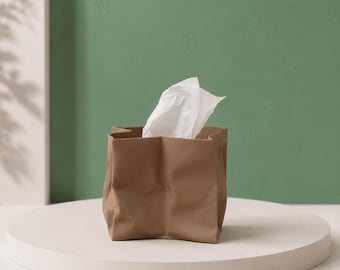 The Paper Series® Tissue Box Cover Paper-Bag Silhouette Passend für quadratische Standardschachteln | Hergestellt in Australien · Pflanzlich