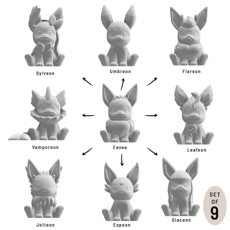 Statuette Pokémon da dipingere della serie PaintPalz® – Scegli il tuo personaggio, oltre 50 disponibili / Attività per feste di compleanno / A base vegetale immagine 8