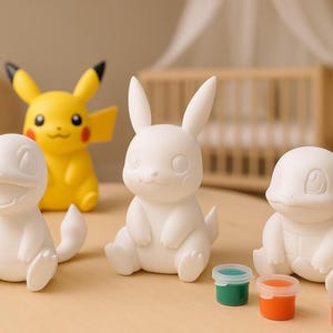 Statuette Pokémon da dipingere della serie PaintPalz® – Scegli il tuo personaggio, oltre 50 disponibili / Attività per feste di compleanno / A base vegetale immagine 4