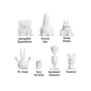 PaintPalz Series® Miniaturas Pintáveis do Bob Esponja - Escolha Seu Personagem | Atividade Artesanal para Festa Infantil | Produto à Base de Plantas imagem 3