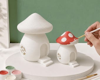 PaintPalz Series® Overschilderbaar paddestoelen sprookjeshuis – schilderen, bouwen | Knutselenset voor kinderen en tuinactiviteit | Australisch gemaakt