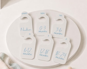 Baby Closet Dividers – 6-Piece Nursery Wardrobe Organiser, Newborn to 24 Months, Custom Colour | Australian Made · Plant-Based
