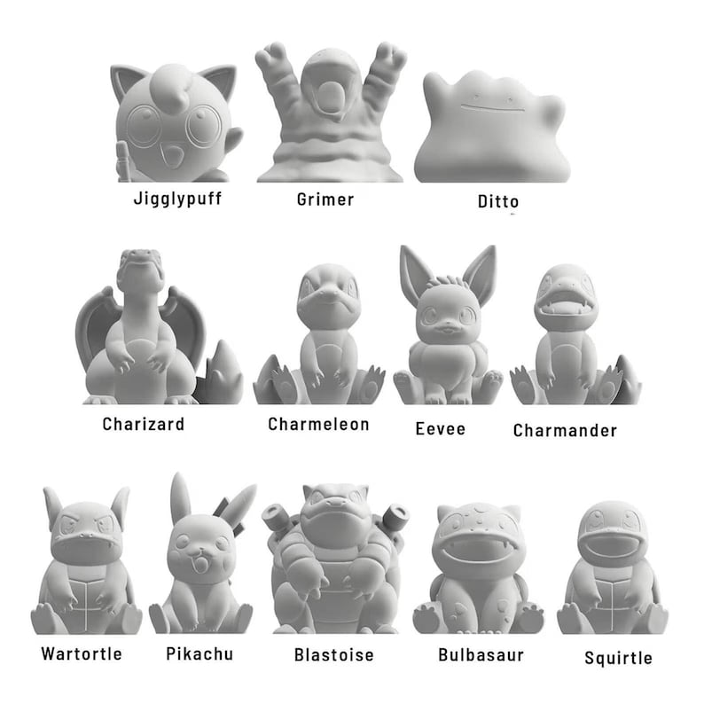 Statuette Pokémon da dipingere della serie PaintPalz® – Scegli il tuo personaggio, oltre 50 disponibili / Attività per feste di compleanno / A base vegetale immagine 9