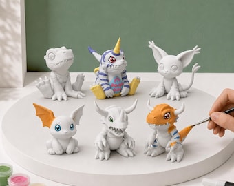 PaintPalz Series® overschilderbare Digimon-beeldjes: kies je personage | Activiteit Verjaardagsfeestje | Plantaardig