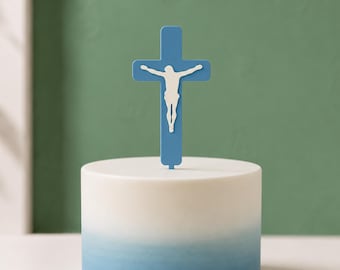 Faith Series® kruistaarttopper voor kinderen – taartdecoratie mollig kruisbeeld | Doop · Doop · Eerste communie | Australisch gemaakt