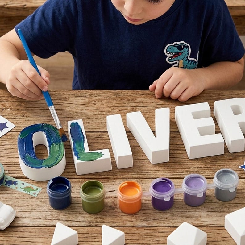Paintpalz Series® 3D Paintable Letters — Personalise Your Name, Eco ...