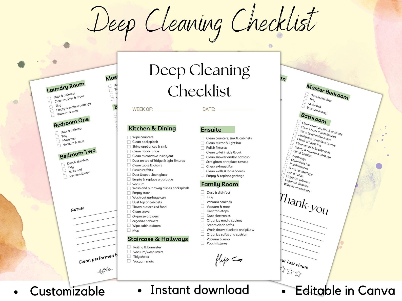 Ultimate Cleaning Checklist, Biweekly Cleaning Checklistdeclutter