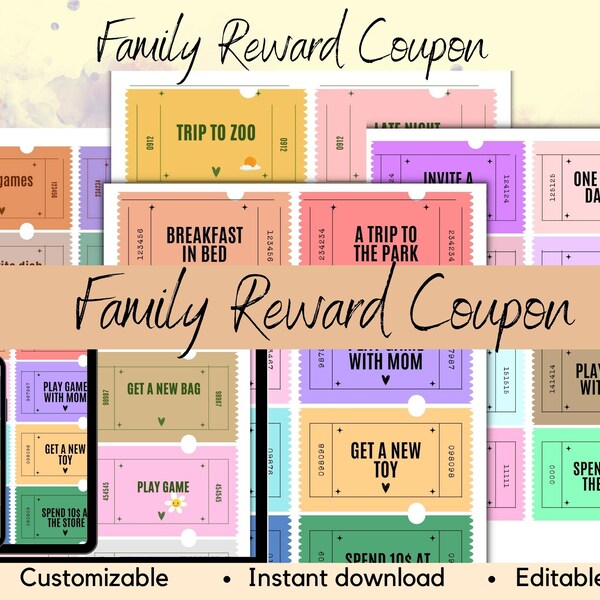 Reward coupons etsy