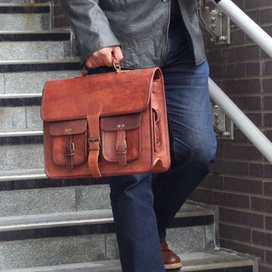 Leder Laptoptasche, Büro Businesstasche, Crossbody Tasche, Leder Satchel, Leder Aktentasche, Geburtstagsgeschenk, Herren Umhängetasche, Vintage Tasche