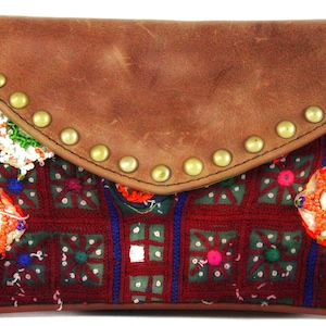 Hand embroidered clutch, Vintage bohemian ethnic solid handmade, Banjara purse , Handmade vintage boho ,Tribal clutch, Gifts ,Shoulder bag
