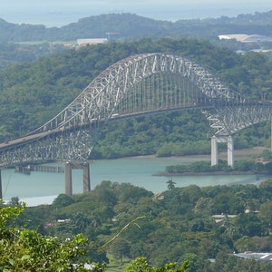 Bridge of the Americas, CityScapes Digital Print, Digital Photography, Digital background photography print,