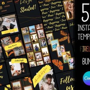 50 modelos do Instagram | Modelos de mídia social | Modelos de Canva | Modelos para Instagram | Modelos fofos do Instagram | Postagens | Histórias
