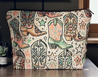 Western Makeup Bag / Cowgirl Bag / Gift for Women / Cosmetic Bags / Storage Bag / Gift Bag / Toiletry Bag / Travel Bag / Country Bag