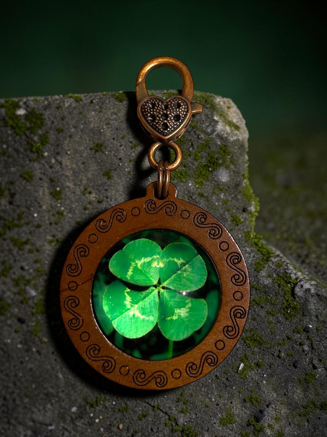 Four Leaf Clover Zipper Charm | Lucky Clover Purse Charm | Irish Good ...
