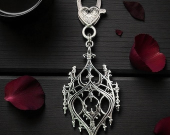 Gothic Purse Charm / Vampire Purse Charm / Gift for Womem / Zipper Charms / Antique Style Purse Charms / Bag Charms / Christmas Gifts