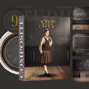 Back to School Digital Backdrop Chalkboard Overlay School Classroom Portrait Backdrop Blackboard Back to school Composite School Backdrop