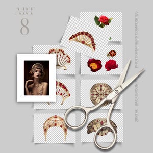 Red Crown PNG Overlay, Royal Tiara for Photoshop Composites, Fine Art Portrait Prop