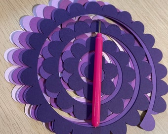 ロールされていない紙の花キット| DIY フラワーボックス| 切り花| ギフト| 記念日| 彼女への特別なギフト| バラ| 簡単に作れる| 花 25 個セット