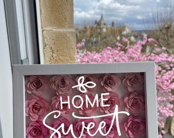 愛のメッセージ！手巻き紙の花箱| 巻き花| カスタマイズ | 母| 父| 彼女への贈り物 | 記念日 | 誕生日 | 卒業