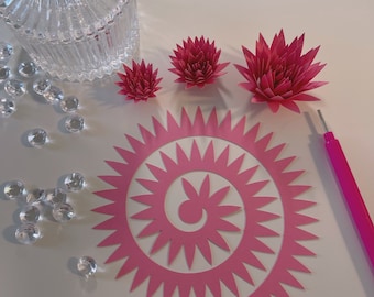 ロールされていない紙の花キット| DIY フラワーボックス| 切り花| ギフト| 記念日| 彼女への特別なギフト| 簡単に作れる| 花 25 個セット|#LRM06