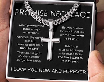 Promise Necklace for Boyfriend or Husband, Anniversary Gift for Men