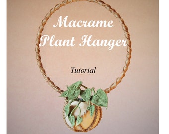 Macrame Plant Hanger Pattern with Vines Support (PDF Tutorial)
