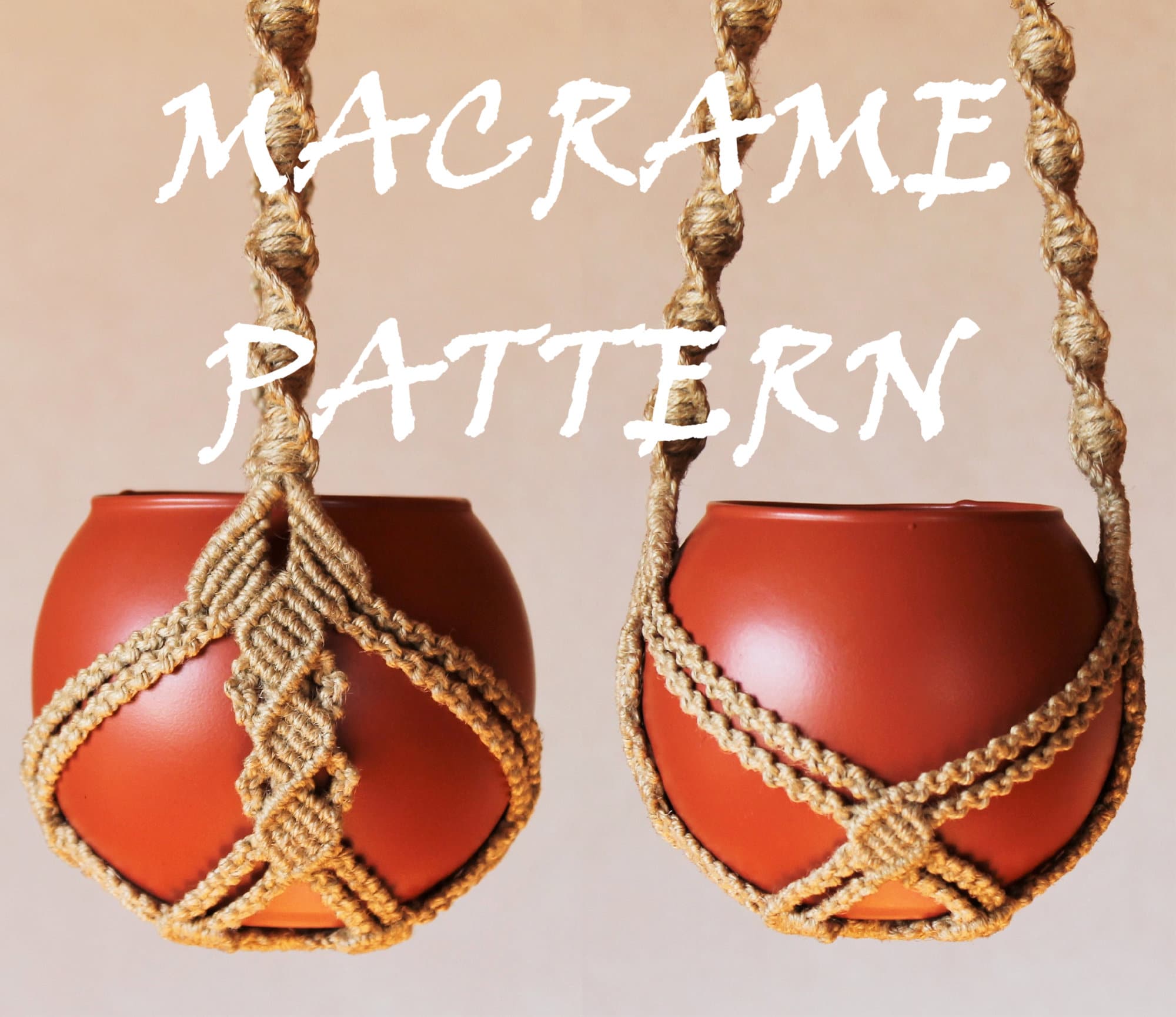 Macrame Pattern PDF\ Macrame Plant Hanger Without Tassel\ Wall Hanging Plant Holder pdf\ Tutorial\No Tail Macrame Plant Hanger