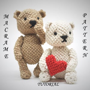Macrame Teddy Bear Pattern: 3D Toy, Modern DIY Art (PDF)