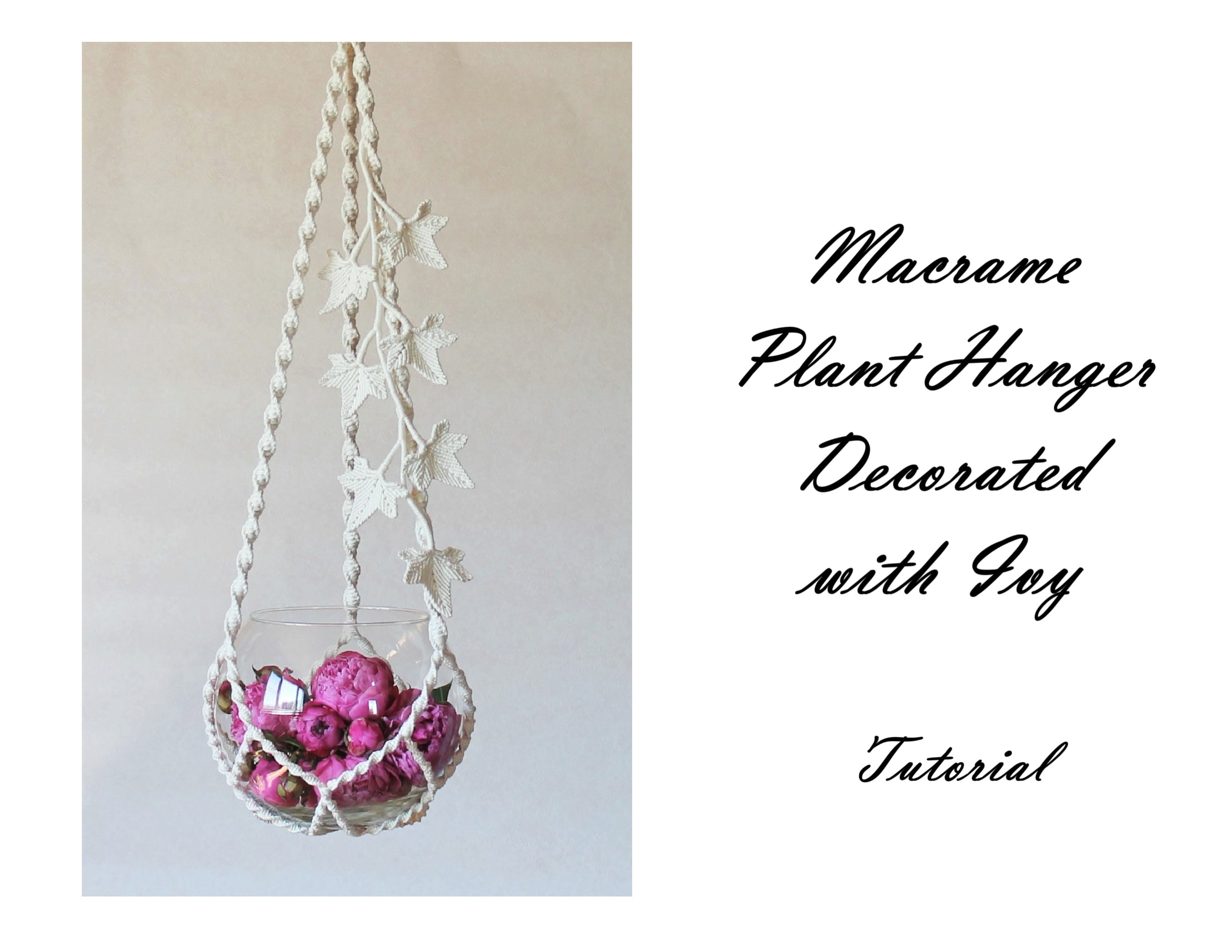 Makramee Blumenampel mit Efeu-Liane Muster (PDF) - Etsy.de