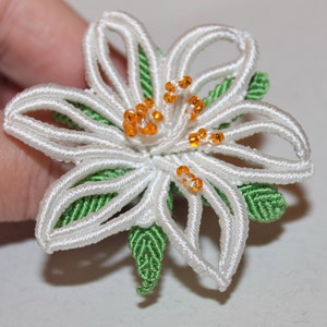 Macrame Lily Ring/Prom Flowers/Macrame miniature/Micro macrame Jewelry/Macrame pattern Pdf/Bridal Jewellery/Macrame Jewellery/ image 4