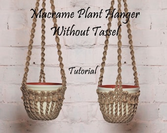 Macrame Plant Hanger Pattern: DIY Hanging Basket (PDF)